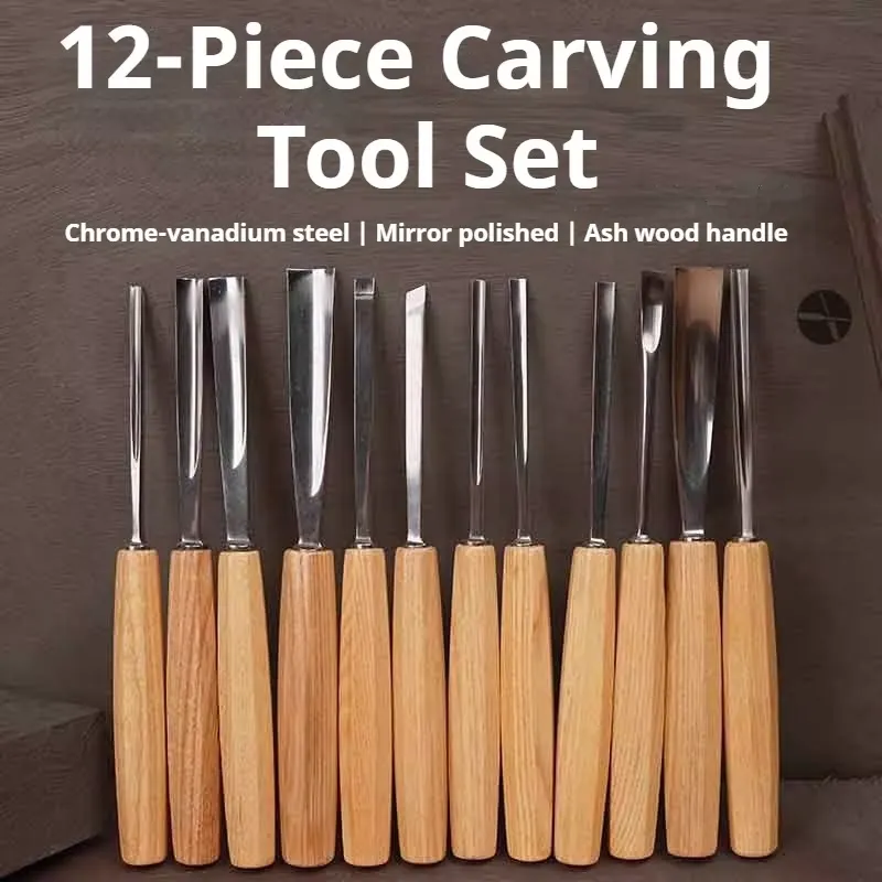 Wood Chisel Set - Set di 12 scalpelli per intaglio