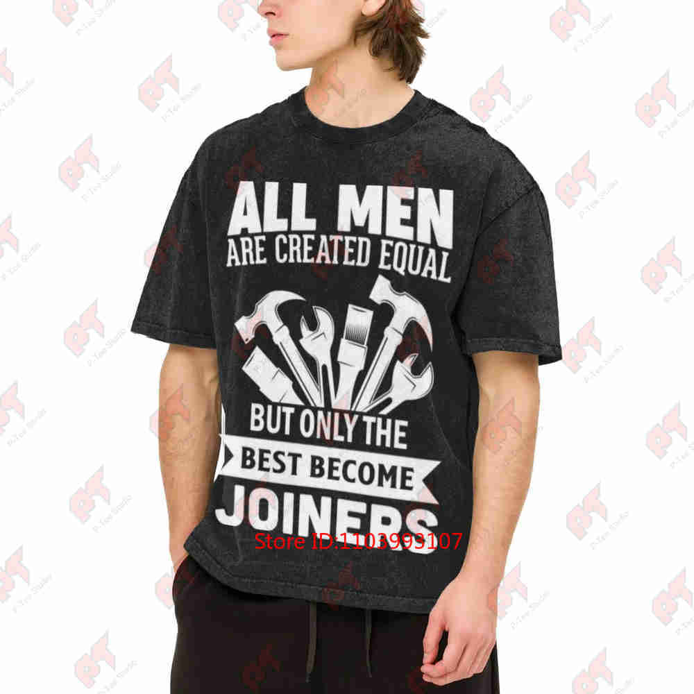 Woodworking Jokes - T-shirt vintage in puro cotone, con